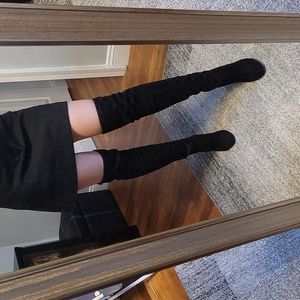 Steve Madden suede heels high knee boots